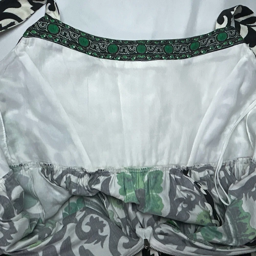 Alice & Olivia Bustier Boned Corset Maxi Dress “Guinevere” green & black size 14 - Picture 6 of 16